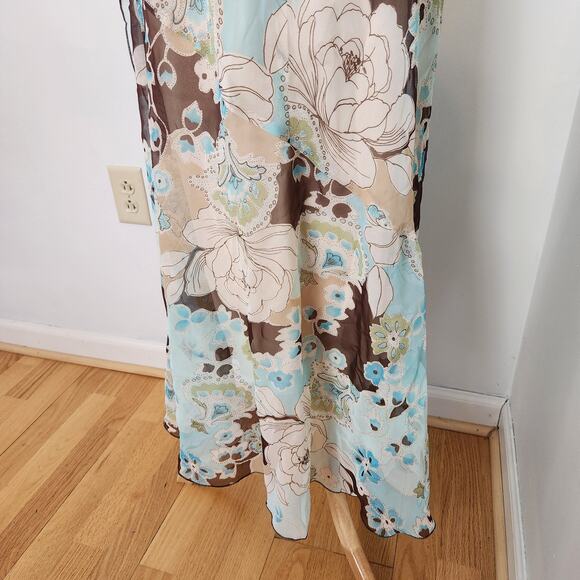 VTG 90s Y2K Be Smart Dress Sz 13 14 Juniors Midi Fairy Grunge WhimsiGoth Floral - Picture 8 of 11